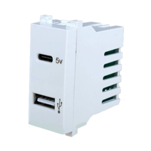 بريزه usb + type c ابيض